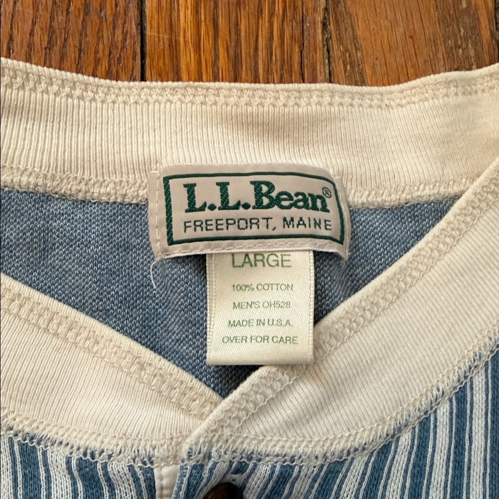 70’s L.L Bean Henley True Vintage Long Sleeve Shirt - Picture 3 of 12